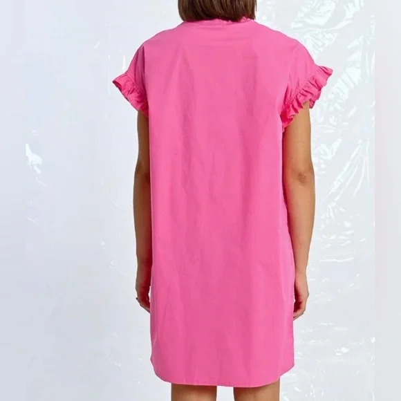 Lulu Sidiono Ruffled Sleeve Mini Shirt Dress - Picture 3 of 10